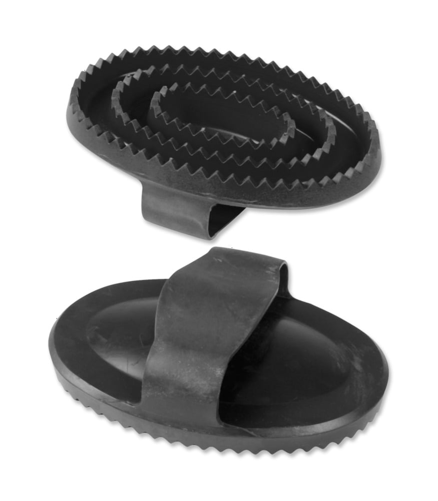 Waldhausen Rosborstel Rubber - Paard - Zwart - 4x8x12.5 cm