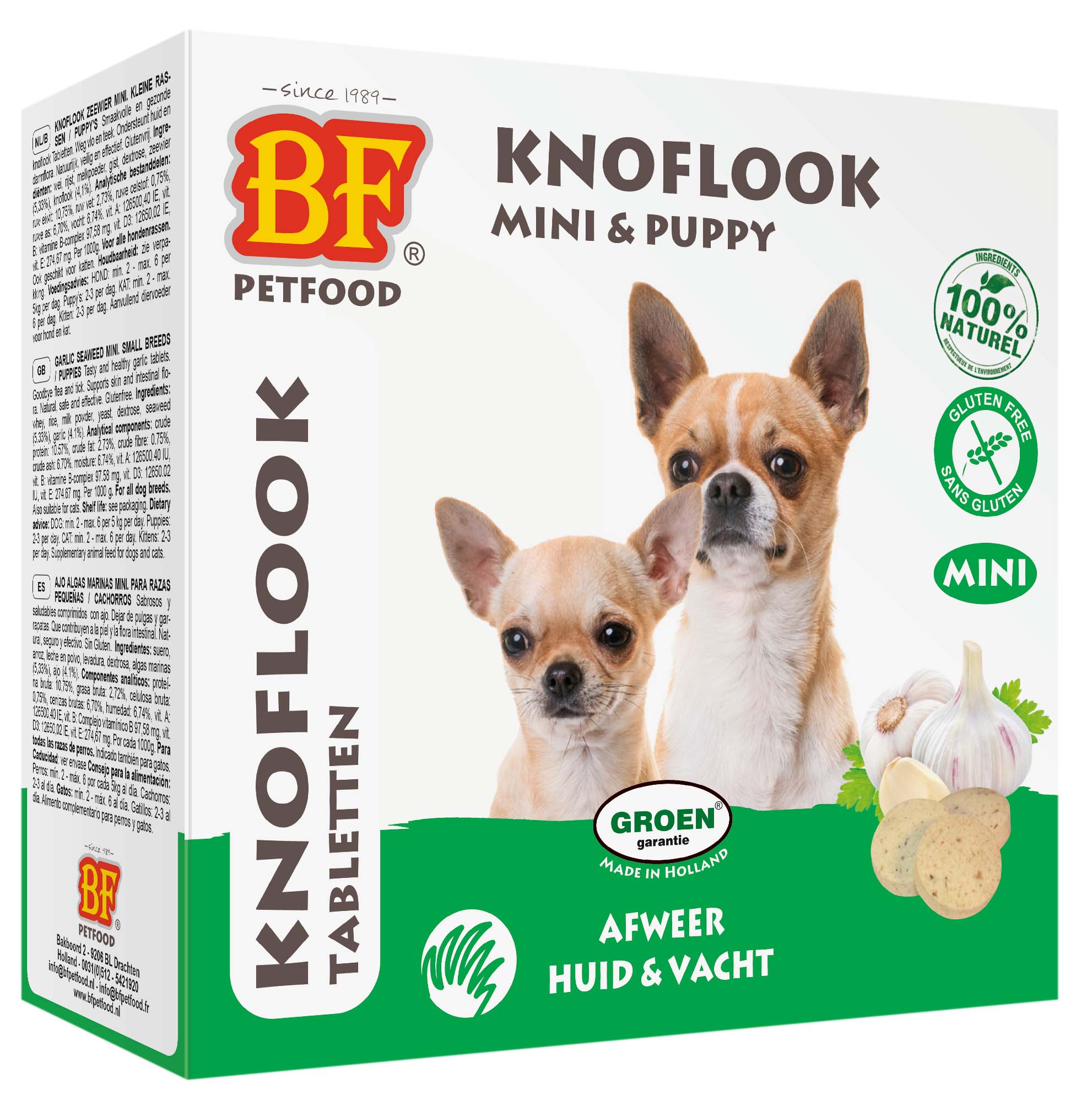 BF Petfood Mini & Puppy - Knoflook Tabletten - 100 Stuks - knoflook BF Petfood Mini & Puppy - Knoflook Tabletten - 100 Stuks - knoflook