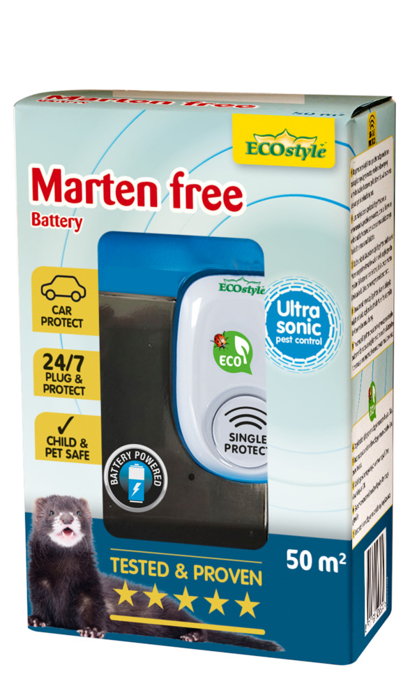 ECOstyle Marten free 50 m² batterij - Tegen marters - 50 m2