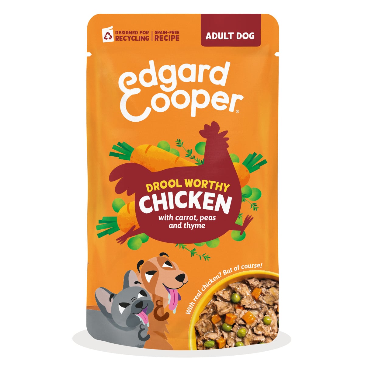 Edgard & Cooper Adult Pouch - Hondenvoer - 150 Gram - kip Edgard & Cooper Adult Pouch - Hondenvoer - 150 Gram - kip