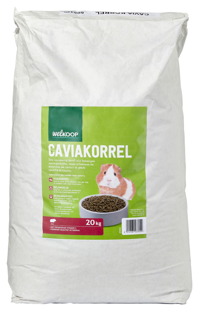 Welkoop Caviakorrel - Caviavoer - 20 Kilogram Welkoop Caviakorrel - Caviavoer - 20 Kilogram