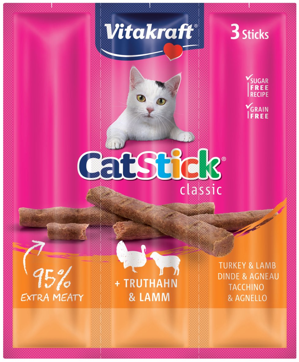 Vitakraft Cat Stick Mini - Kattensnack - 18 Gram - kalkoen
