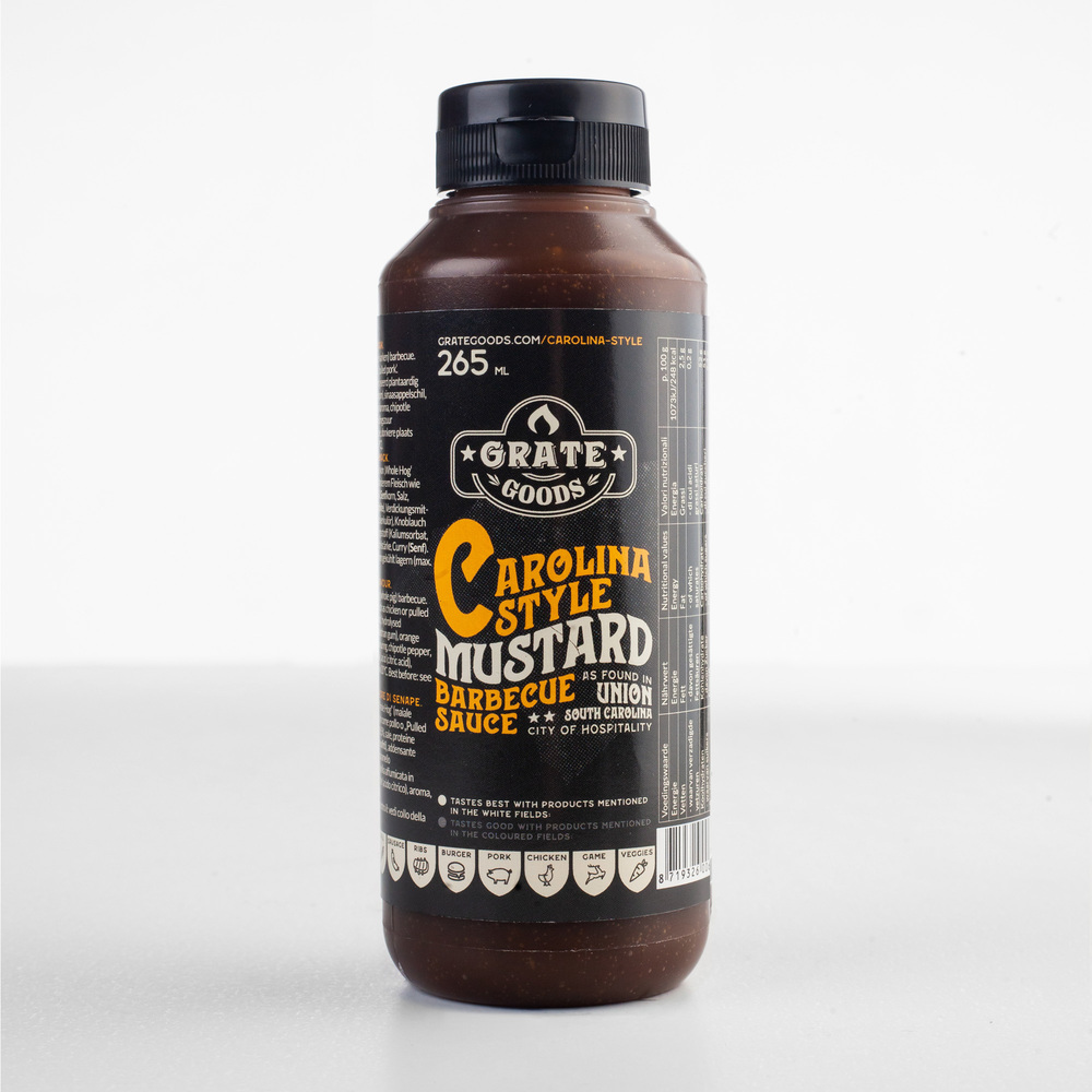 Grate goods Carolina Mustard - BBQ saus - 265 Milliliter - Bruin