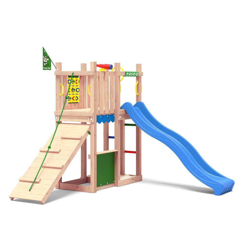 Jungle Gym Sauda Grenen - Speeltoestel - Licht groen - Grenenhout