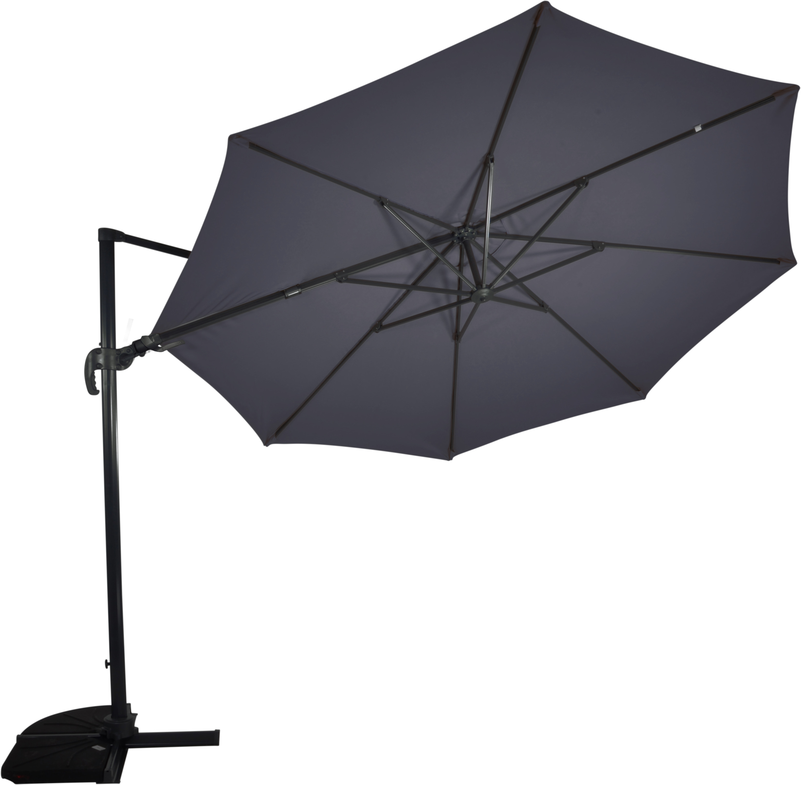 Lesli Virgoflex Kantelbaar - Zweefparasol - Grijs - 350 cm Lesli Virgoflex Kantelbaar - Zweefparasol - Grijs - 350 cm