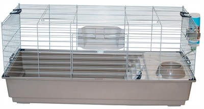 Beeztees Nero 2 - Konijnenkooi - Zilver Grijs - 44x80x50 cm