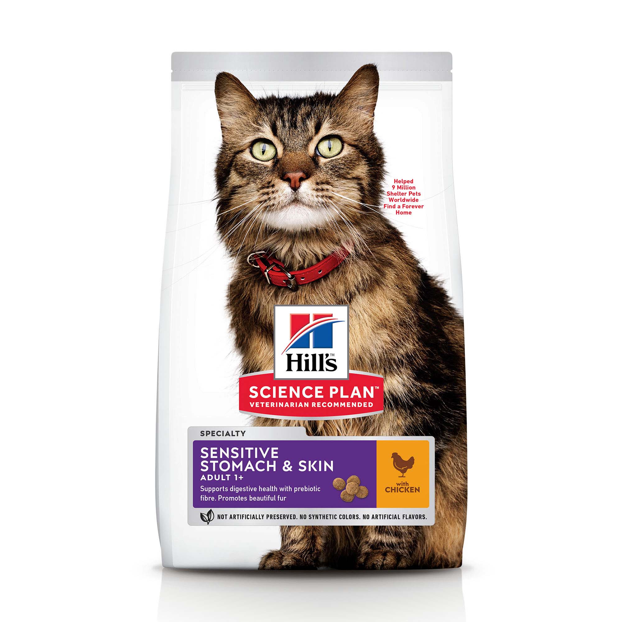 Hill's Science Plan Adult Sensitive Stomach & Skin - Kattenvoer - 1.5 Kilogram - kip