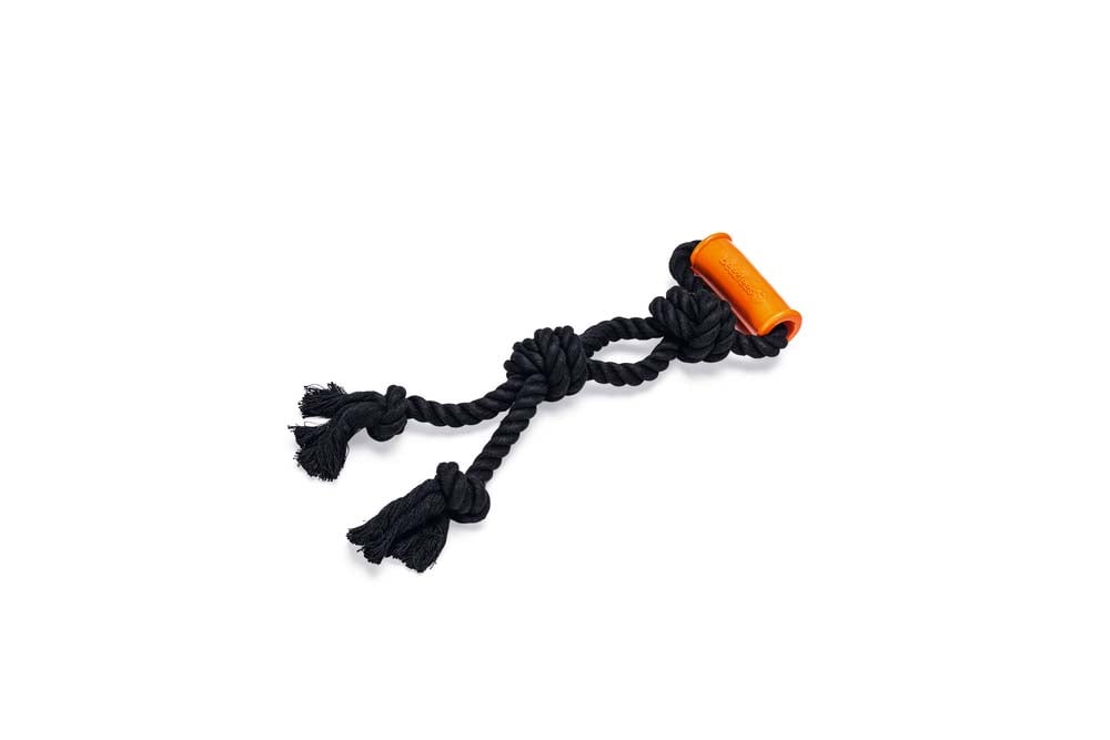 Beeztees Moy Touwtrekker - Hondenspeelgoed - zwart - 5.5x13x40 cm Beeztees Moy Touwtrekker - Hondenspeelgoed - zwart - 5.5x13x40 cm