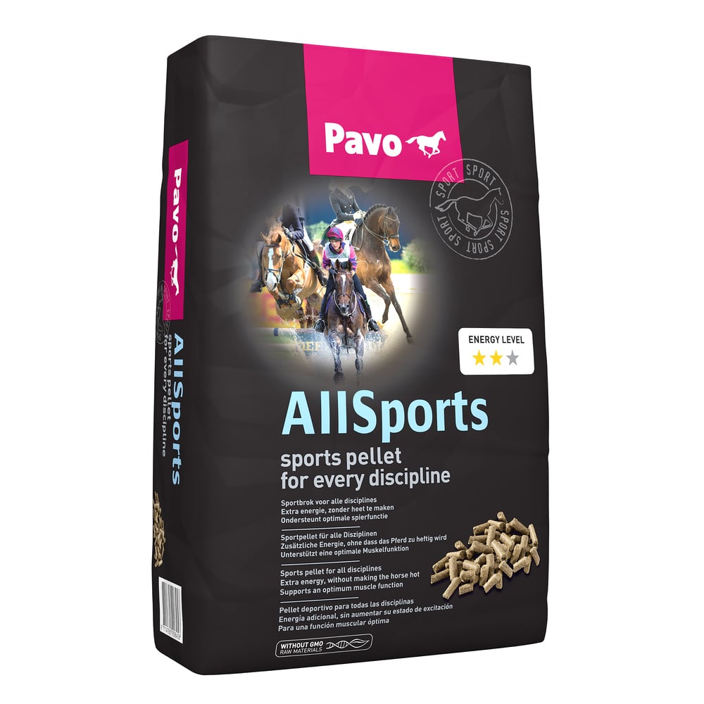 Pavo All Sports  - Sport/ Prestatie - Paardenvoer - 20 Kilogram - Zak