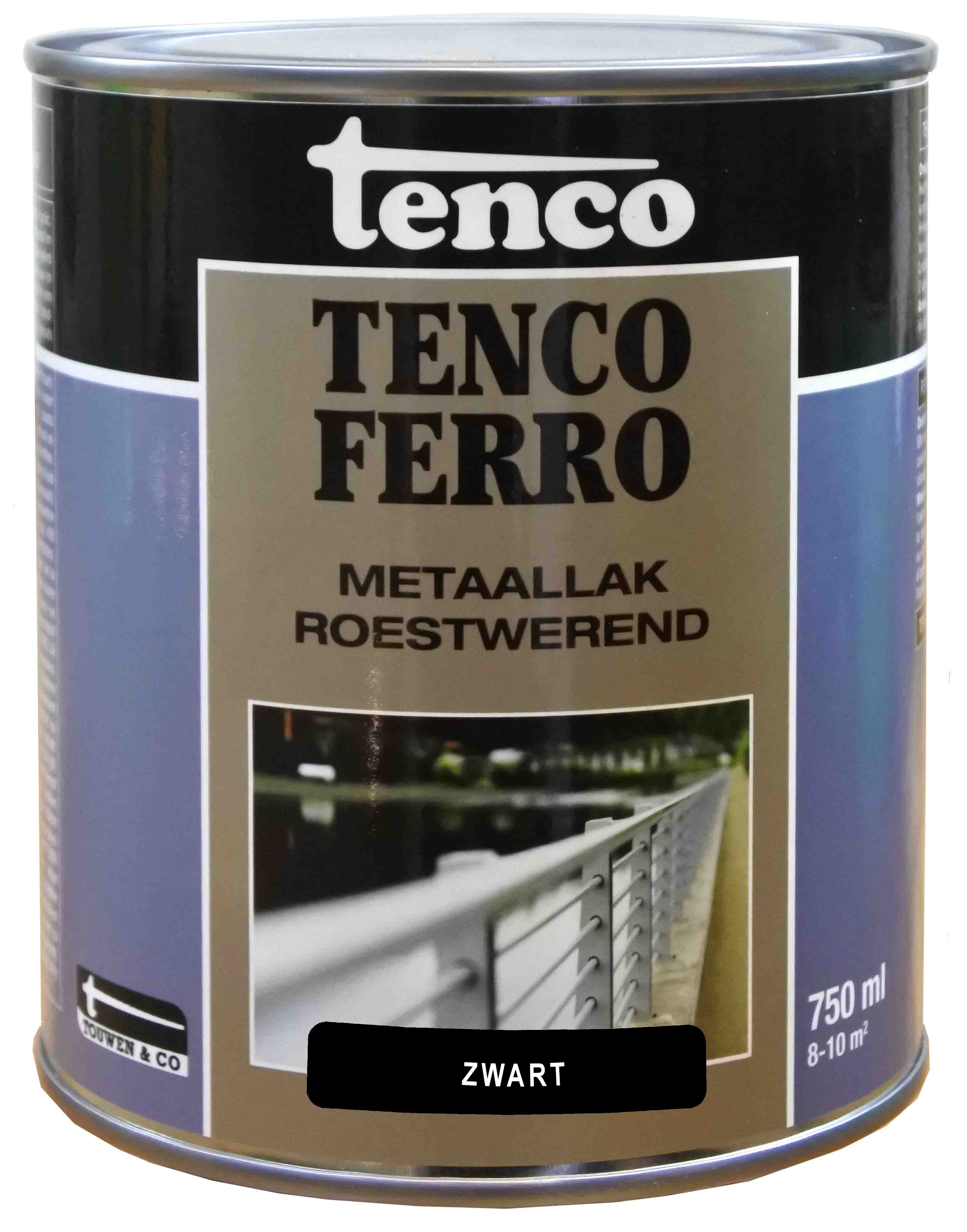 Tenco - Tencoferro - Roestwerende Ijzerverf - 750 Milliliter - Zwart Tenco - Tencoferro - Roestwerende Ijzerverf - 750 Milliliter - Zwart
