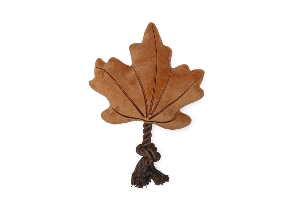 Beeztees Blad met Touw - Knuffel - Hondenspeelgoed - Bruin