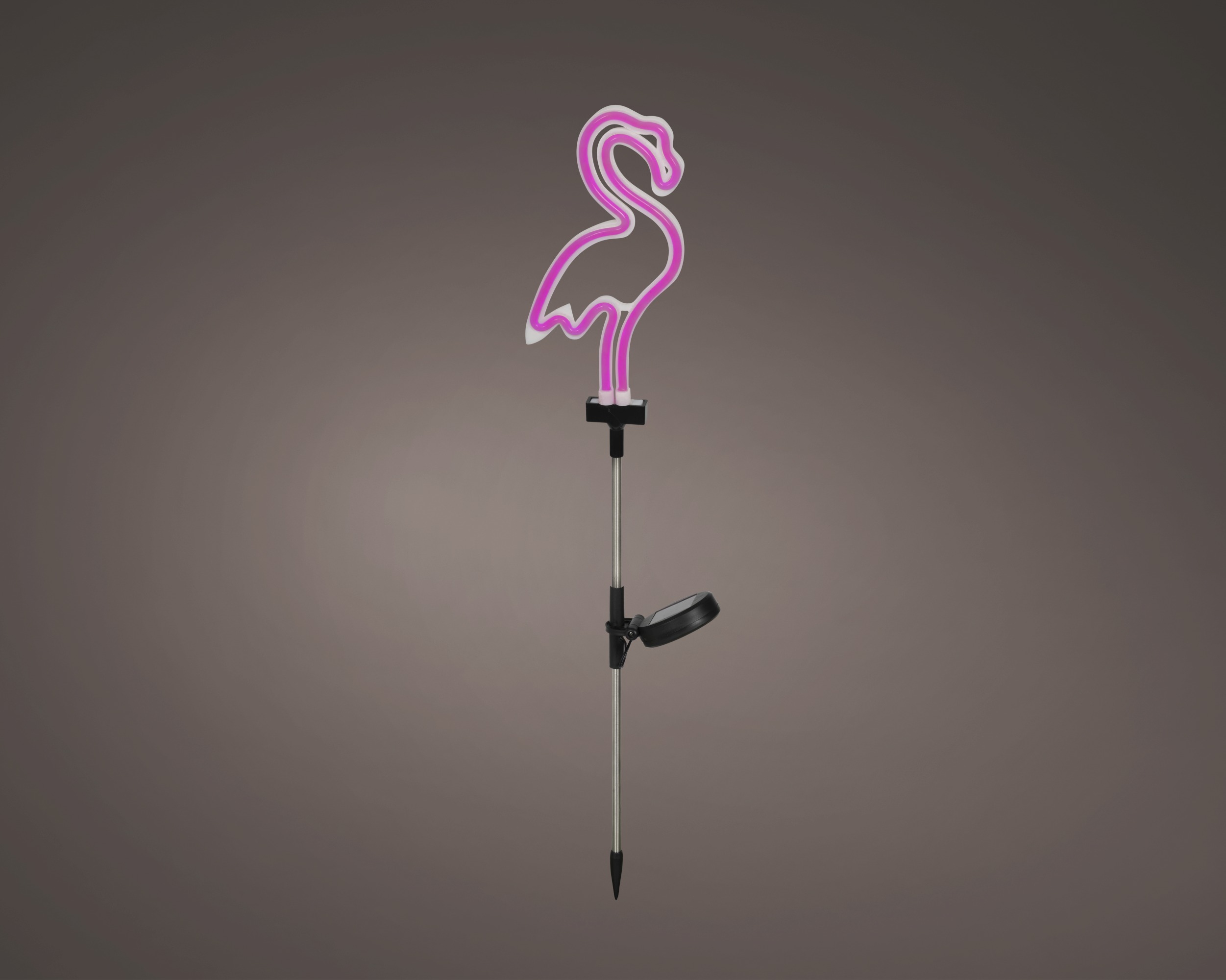 Lumineo Flamingo Tuinsteker - Solarverlichting - Roze - Multicolor