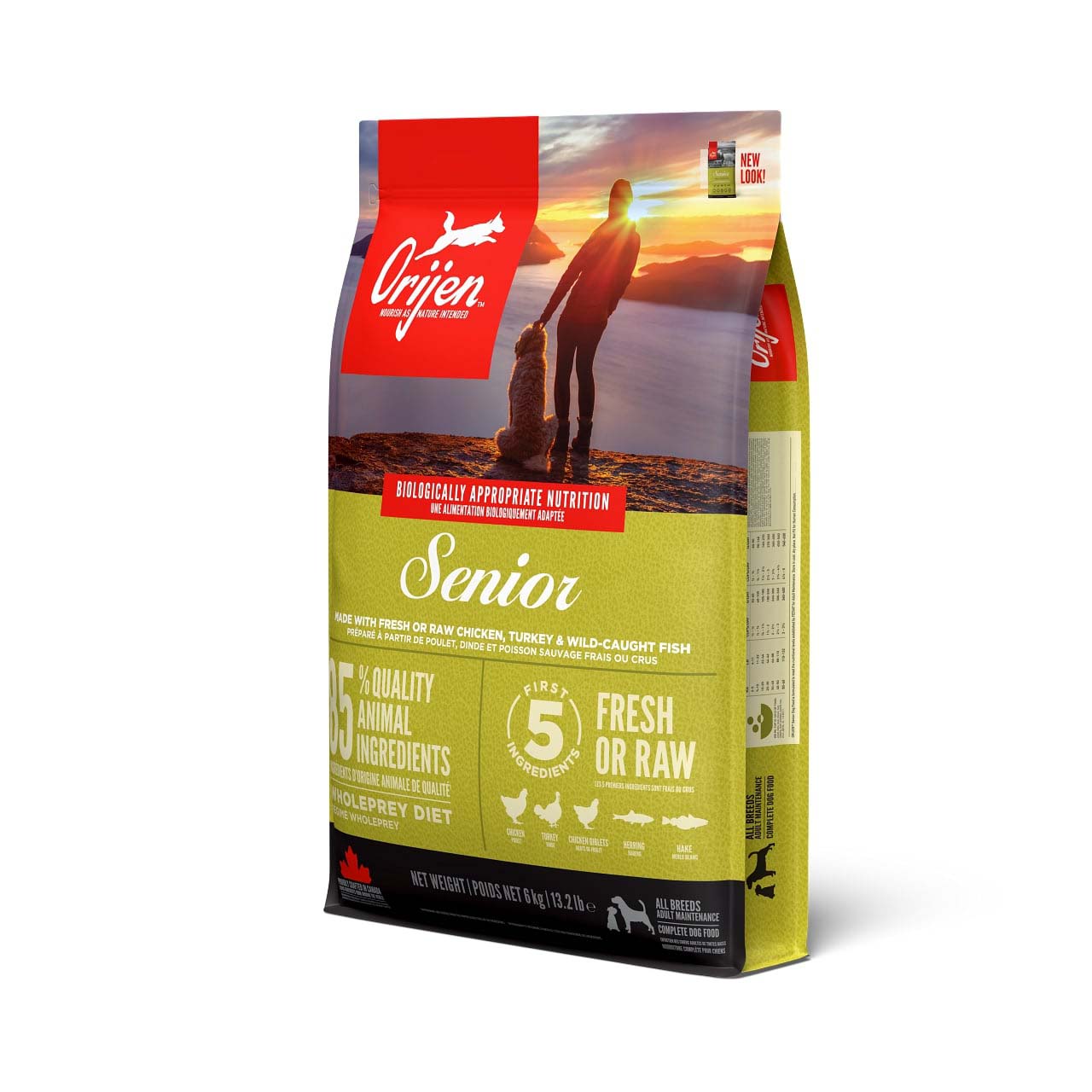 Orijen Senior Dog Whole Prey - Hondenvoer - 6 Kilogram - kip