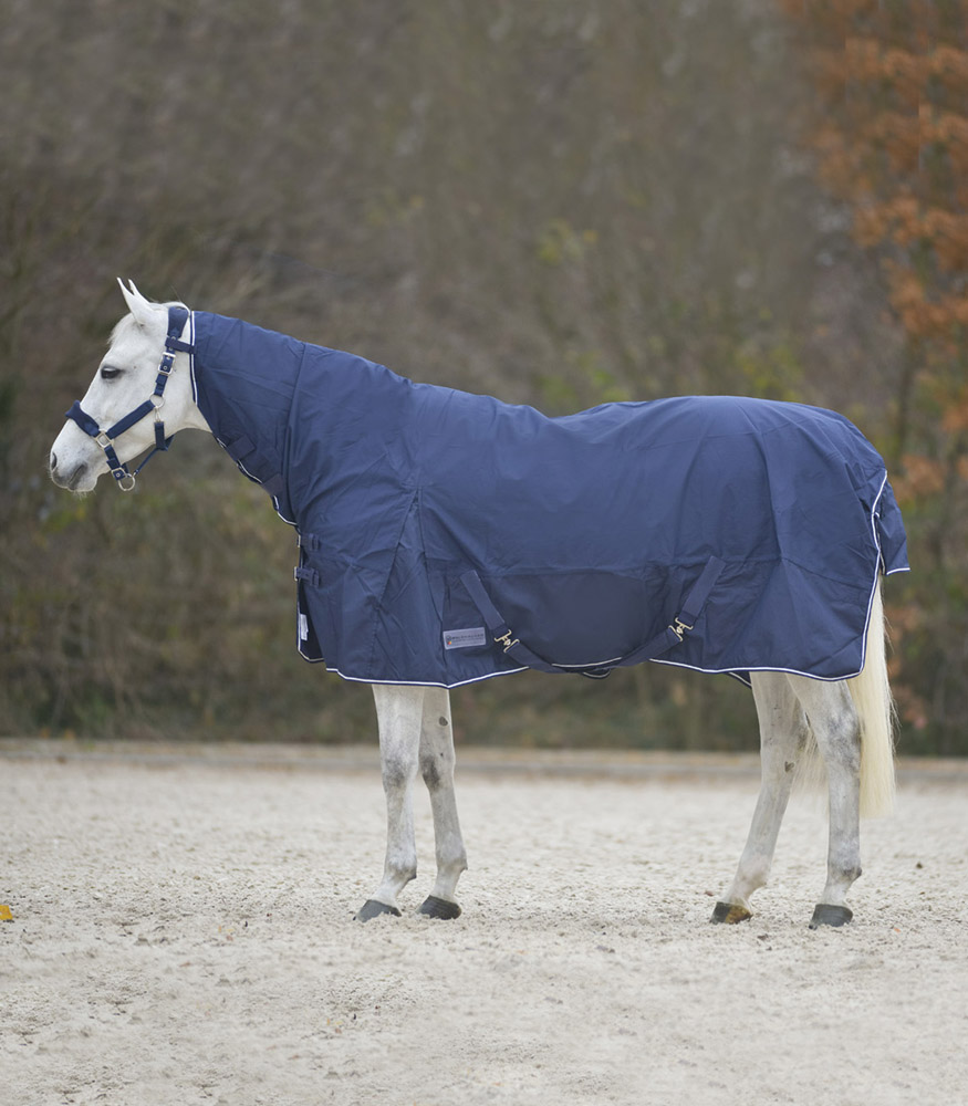Waldhausen Comfort - Regendeken met hals - Paardendeken - Blauw - 125/175