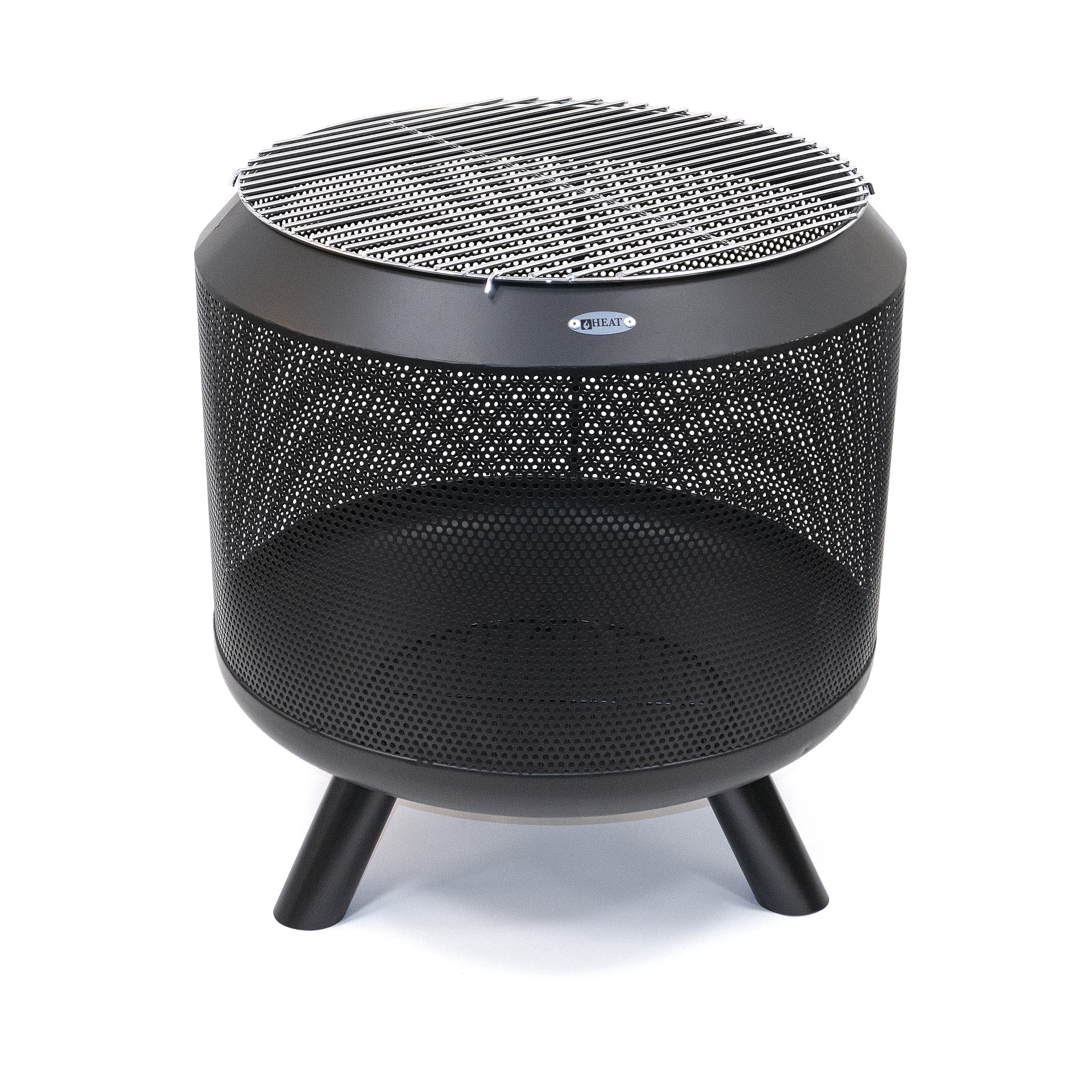 HEAT Drum - Vuurkorf met rooster - Rond - Zwart - Staal