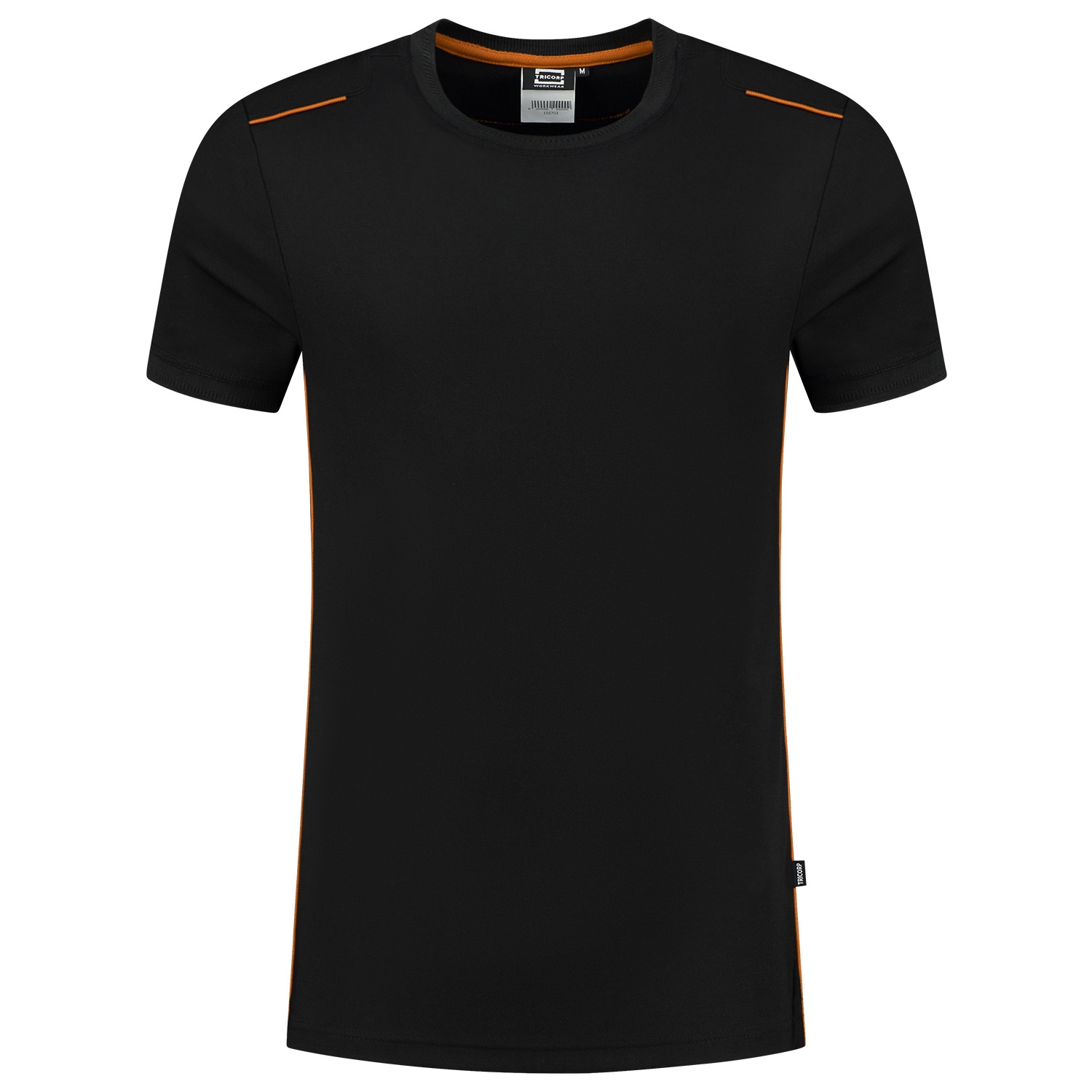 Tricorp Accent  102703 - T-shirt - Zwart/Oranje - 2XL
