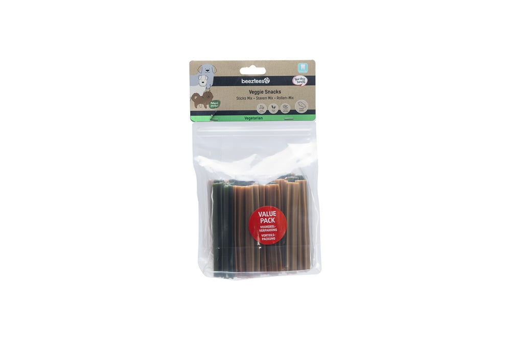 Beeztees Veggie Kauwstaaf - Hondensnack - 500 Gram - Zoete aardappel - S Beeztees Veggie Kauwstaaf - Hondensnack - 500 Gram - Zoete aardappel - S