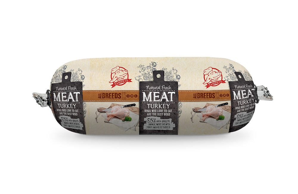 Natural Fresh Meat Worst - Hondenvoer - 250 Gram - kalkoen Natural Fresh Meat Worst - Hondenvoer - 250 Gram - kalkoen