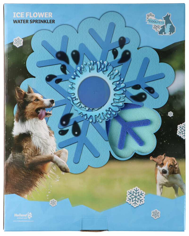 CoolPets Ice Flower Sproeier - Waterspeelgoed hond - blauw - 38.8x30.6x8.2 cm