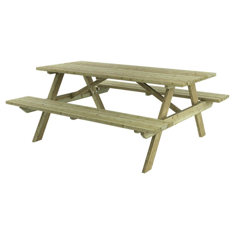 Outdoor Life Products Nikkie - Picknicktafel - Groen - 180x167x77 cm