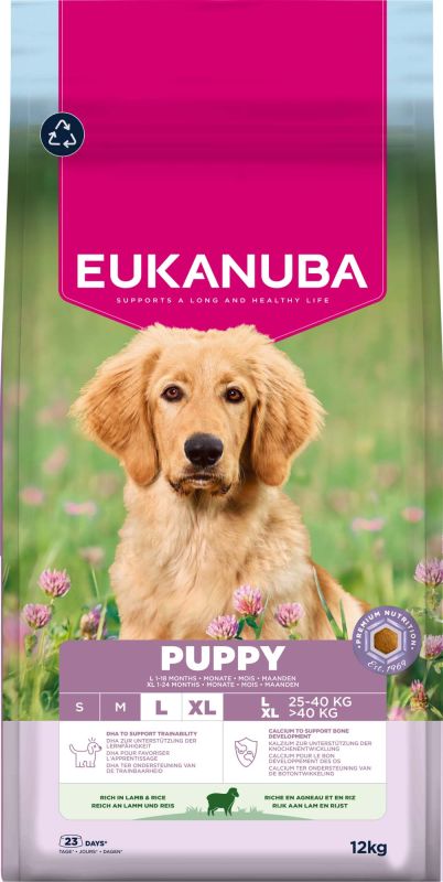 Eukanuba Puppy Large/Extra Large - Hondenvoer - 12 Kilogram - lam Eukanuba Puppy Large/Extra Large - Hondenvoer - 12 Kilogram - lam