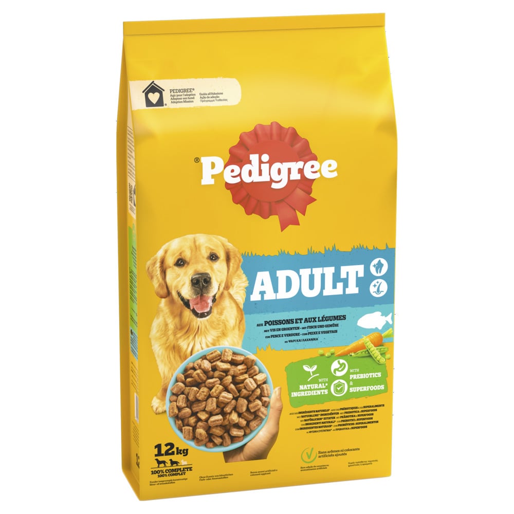 Pedigree Adult Krokante brokken - Hondenvoer - 12 Kilogram - vis Pedigree Adult Krokante brokken - Hondenvoer - 12 Kilogram - vis