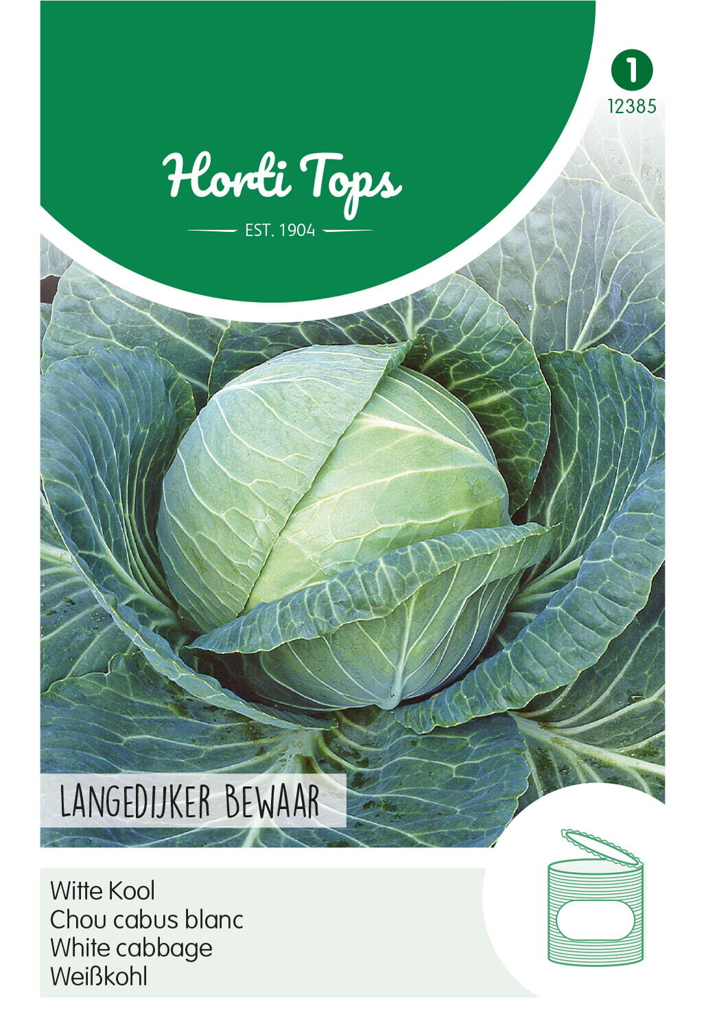 Hortitops Witte kool Brassica oleracea Langedijker Bewaar - Groentezaden