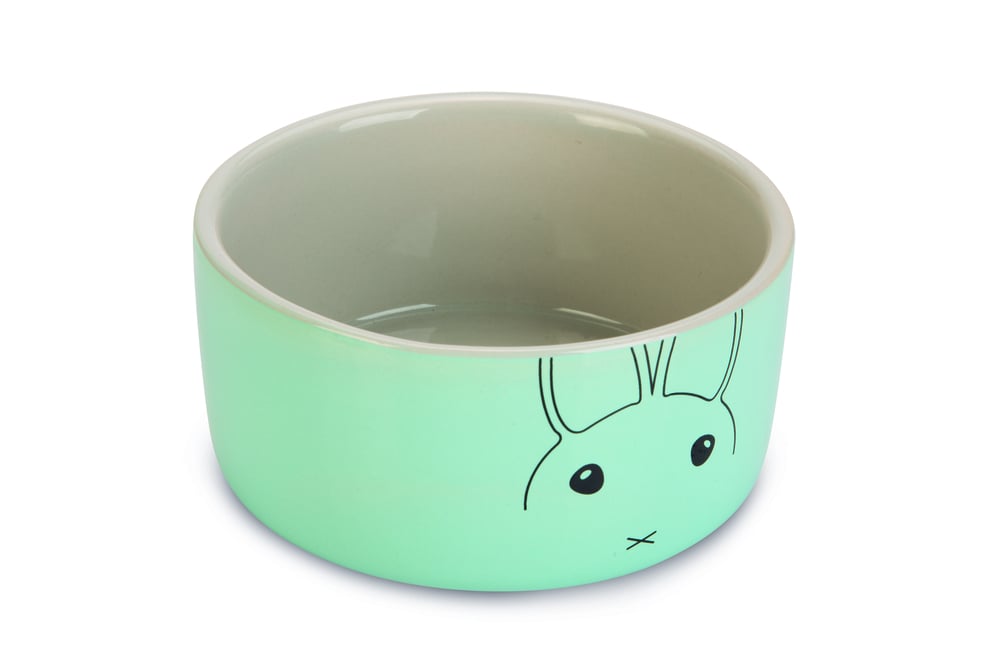 Beeztees Konijn - Voerbak - Mint - 5.5x12.1x12.1 cm