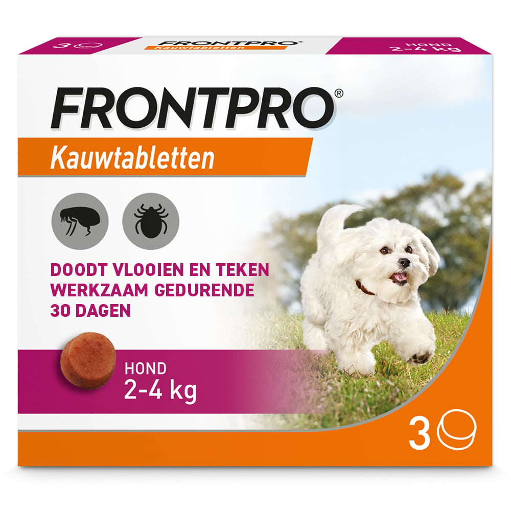 Frontpro Kauwtablet - Anti Vlooien en teken Hond - S - 3 Stuks - S