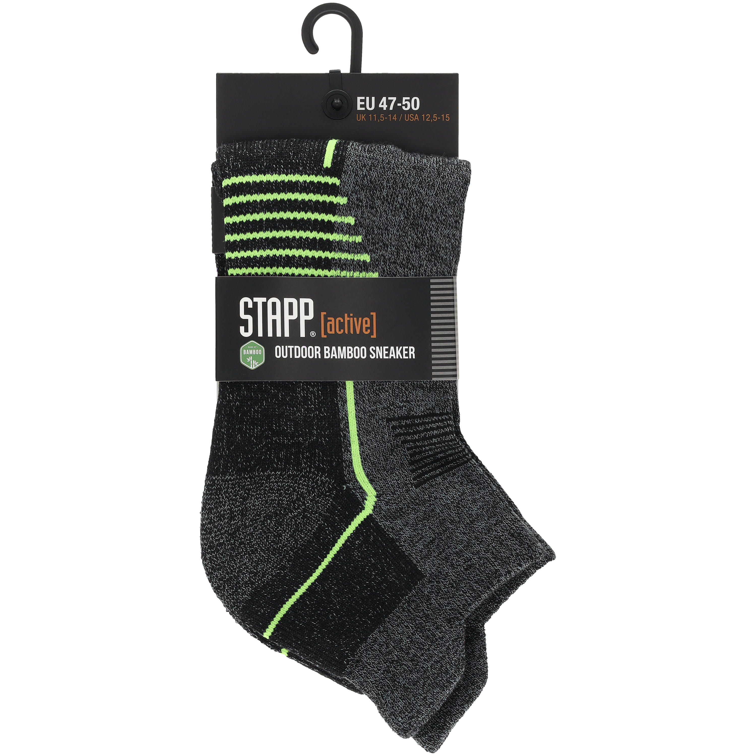 STAPP Bamboo sneaker  - Wandelsokken - Zwart - 43-46