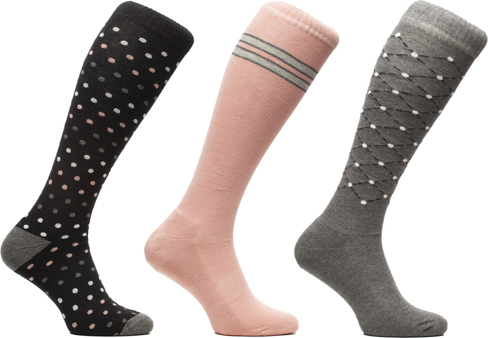 3 pack - Paardrijsokken - Grijs - 39-42