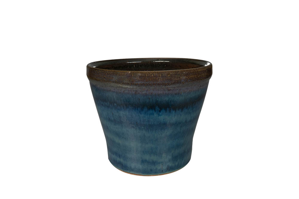 TS Collection Giel - Bloempot - Blauw - 28 cm TS Collection Giel - Bloempot - Blauw - 28 cm