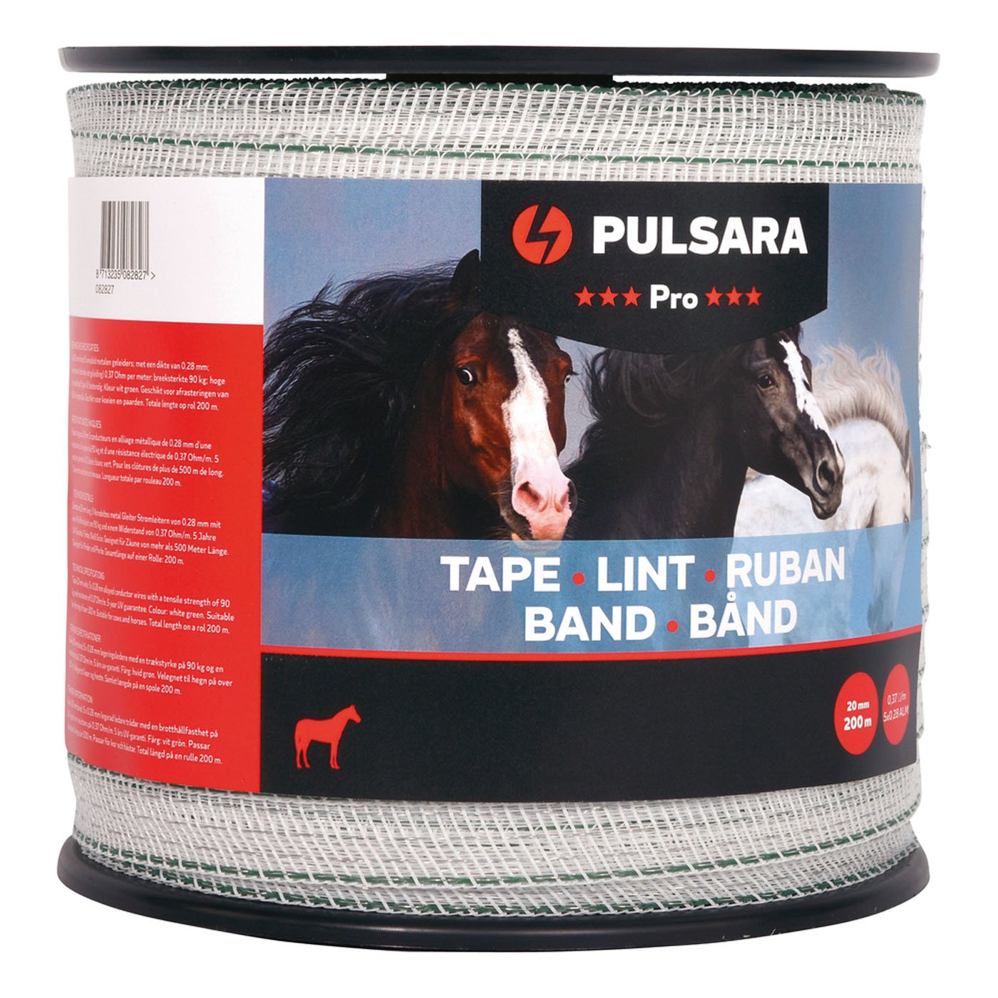Pulsara Pro 20mm - Schriklint - 16 cm - 200 Meter - Wit - 2 cm - 20000 cm