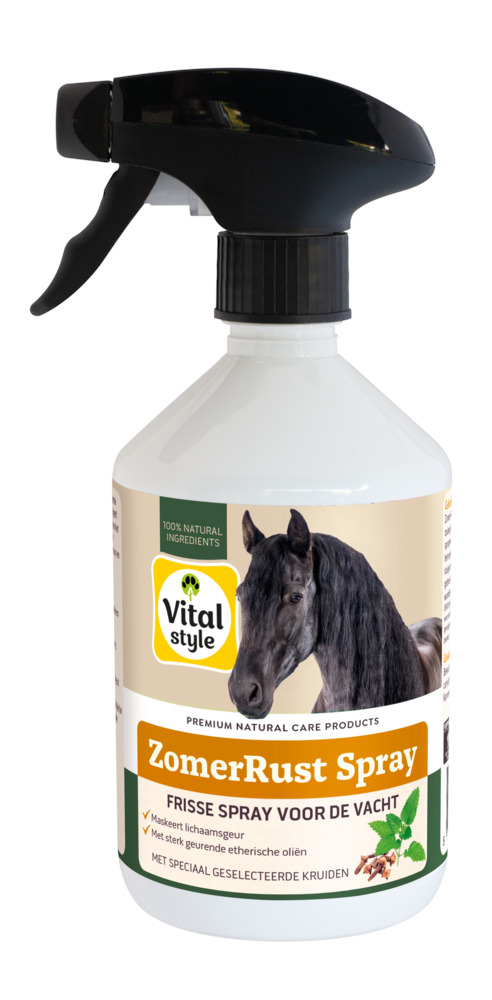 Vitalstyle ZomerRust Spray - Vachtverzorging Paard - 0.5 Liter Vitalstyle ZomerRust Spray - Vachtverzorging Paard - 0.5 Liter