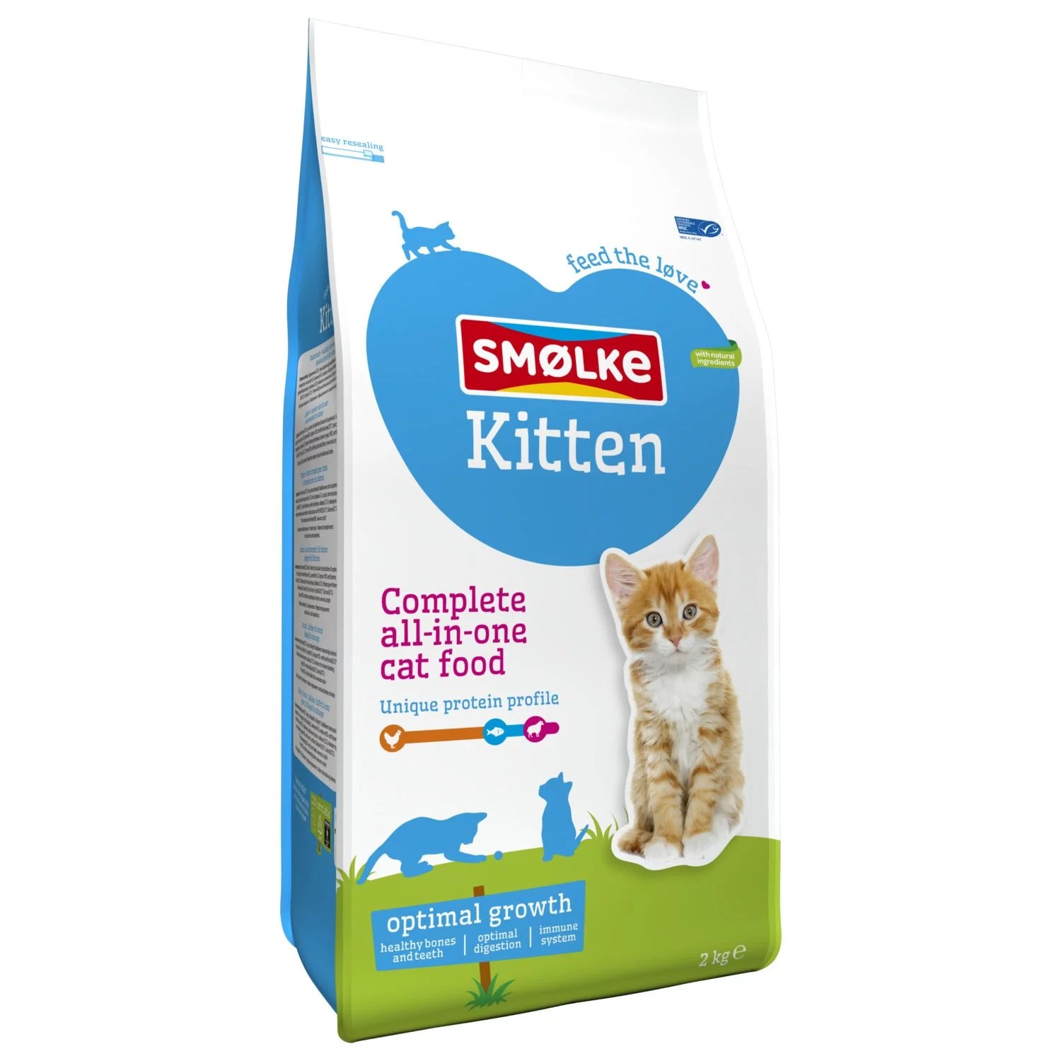 Smölke Kitten - Kattenvoer - 2 Kilogram - vis, lam, kip