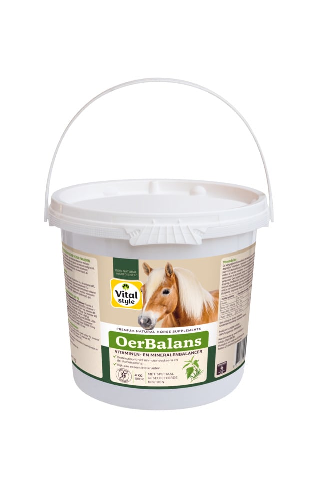 VITALstyle Oerbalans Brok - Paardenvoer - 4 Kilogram - Emmer