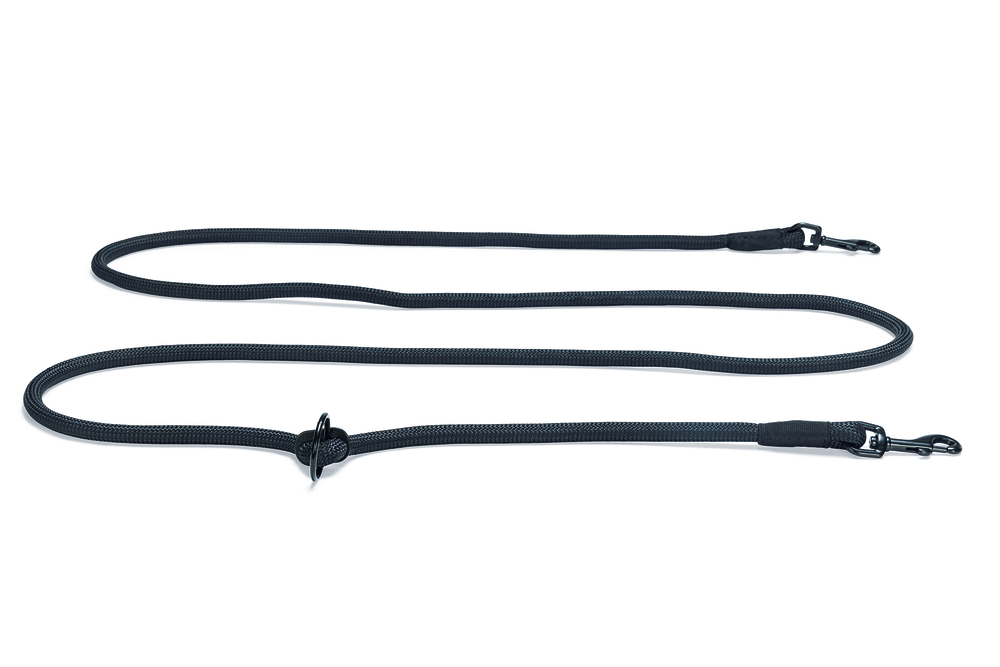 Beeztees Premium Parinca - Hondenriem - zwart - 1.2 cm - 280 cm