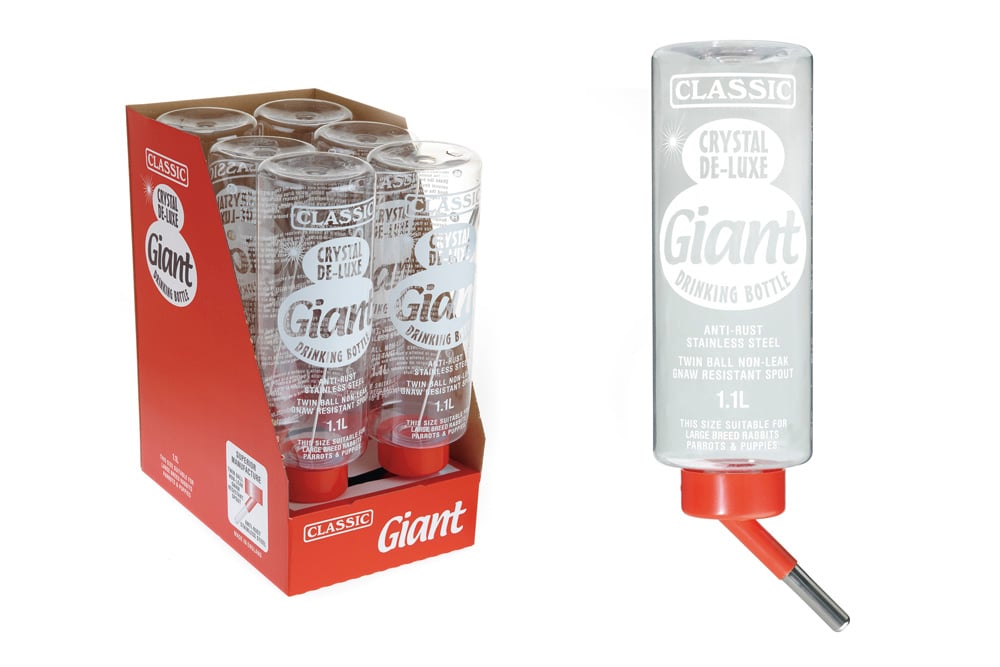 Classic drinkfles konijn - 1 liter - 30.5x8.5x10 cm