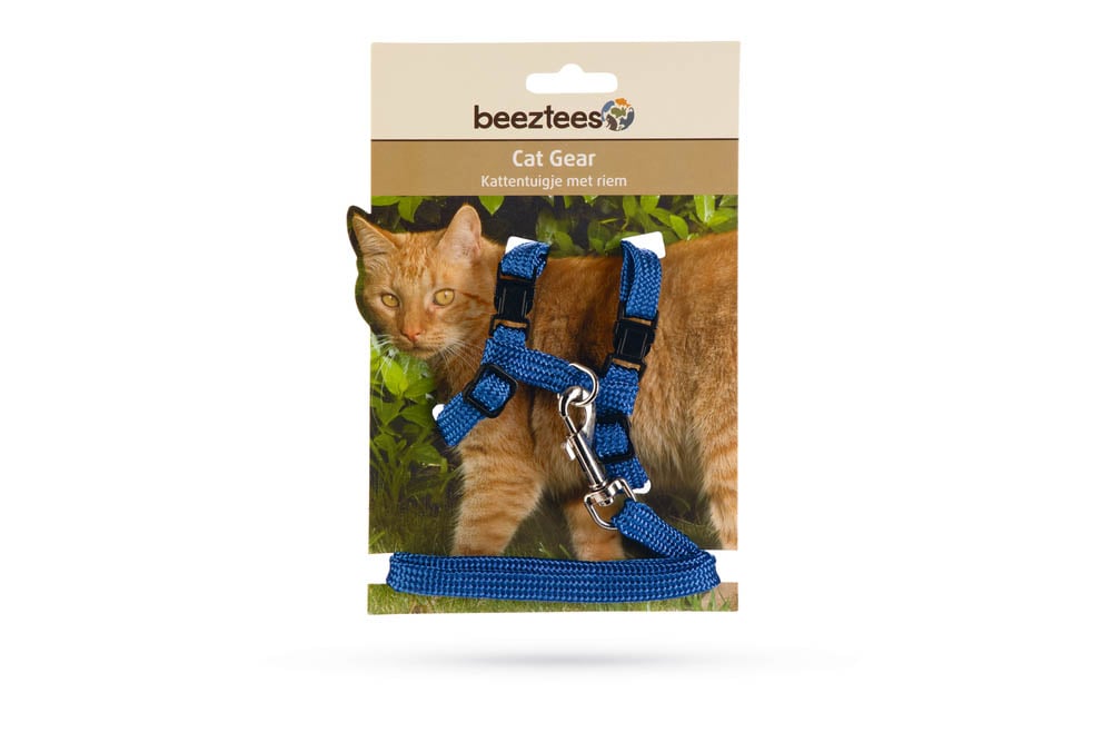 BEEZTEES - Kattentuigje - Blauw - 100 cm BEEZTEES - Kattentuigje - Blauw - 100 cm