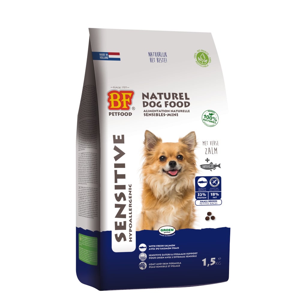 BF Petfood Sensitive Small Breed - Hondenvoer - 1.5 Kilogram - zalm