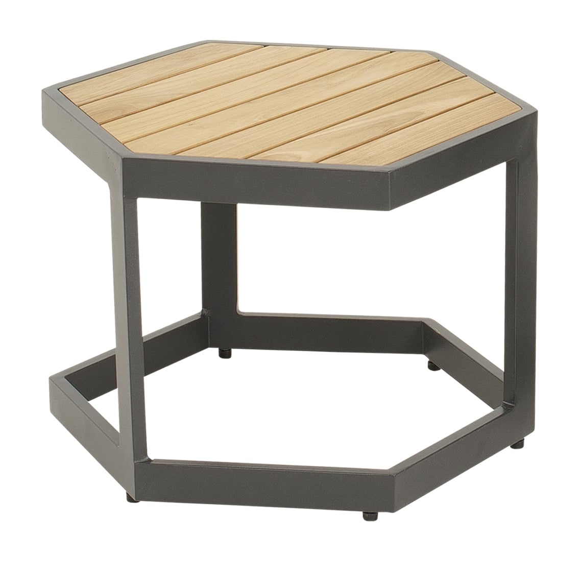 Lesli Living Esagono - Bijzettafel - Antraciet - 34x41.5x48 cm