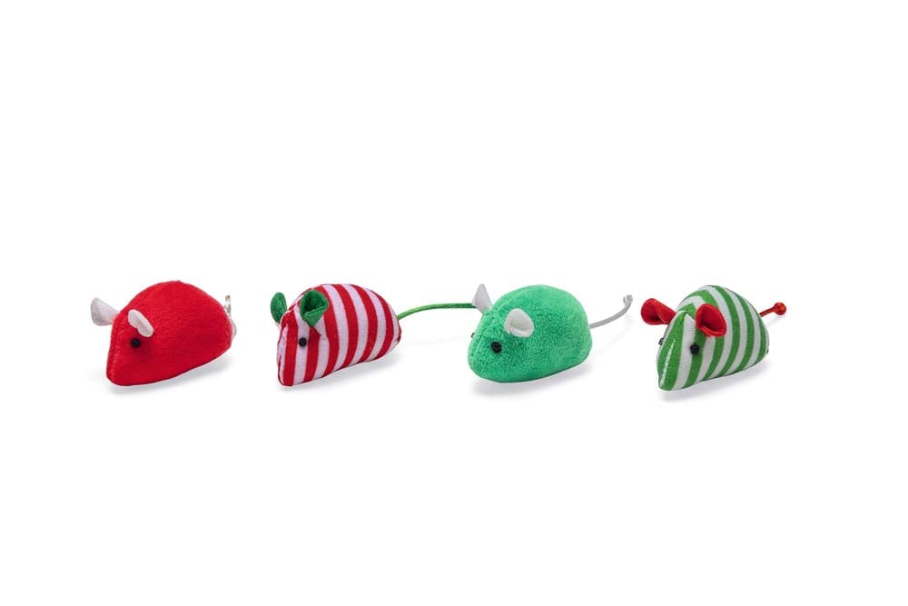 Beeztees Kerstmuizen - Kattenspeeltje - Groen