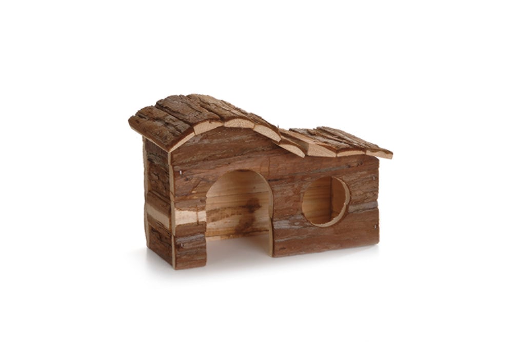 Beeztees Blokhut Forest Arch - Knaagdierspeelgoed - Hout - 13.5x16x26.5 cm