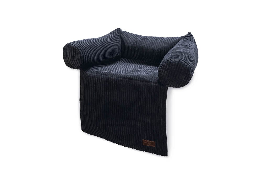 Designed by Lotte Ribbed - Bankkussen - antraciet - 13.5x50x45 cm - S
