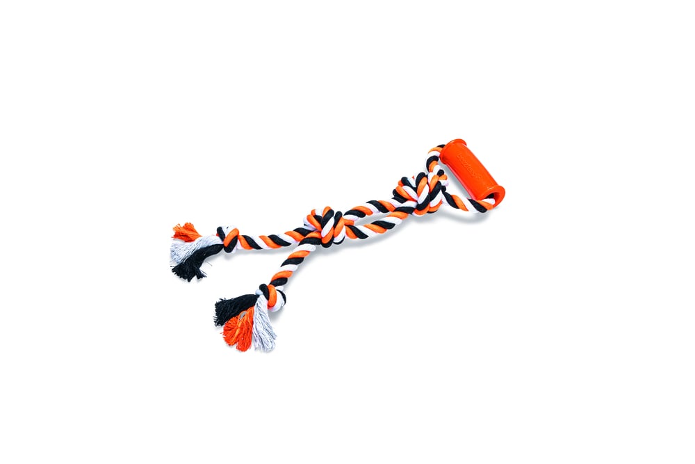 Beeztees Touwtrekker Moy - 4 knopen - Hondenspeelgoed - multi - 5.5x13x40 cm