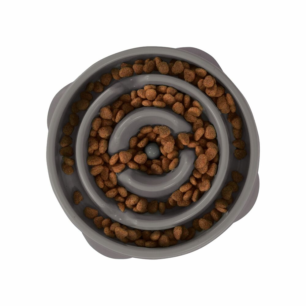 Outward hound Anti- schrokbak - Voerbak - Grijs - 21 cm