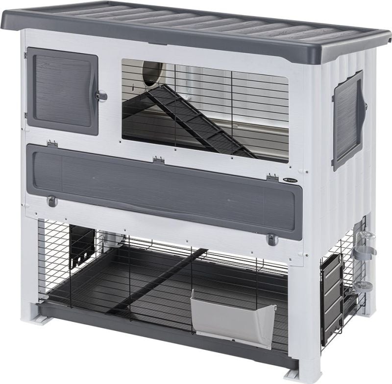 Ferplast Grand Lodge 120 plus - Konijnenhok - Grijs - 117x115.5x73 cm