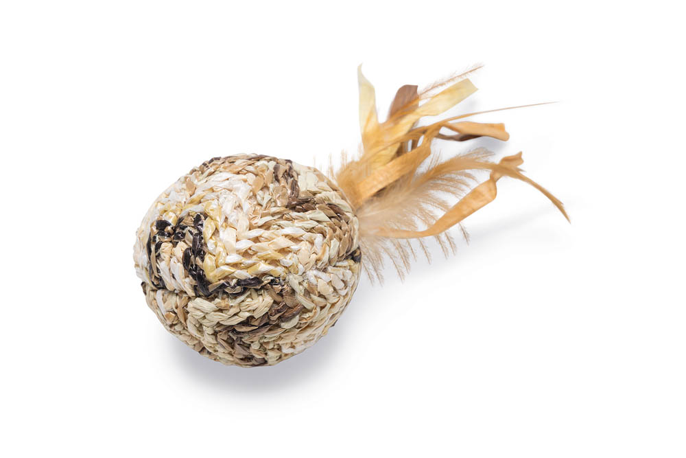 Beeztees Balletje Tuxa - Kattenspeeltje - Beige