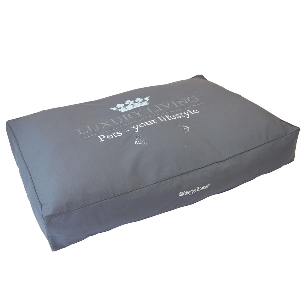 Happy-House Blokkussen Luxury Living - Hondenkussen - Grijs - 15x125x80 cm - XL