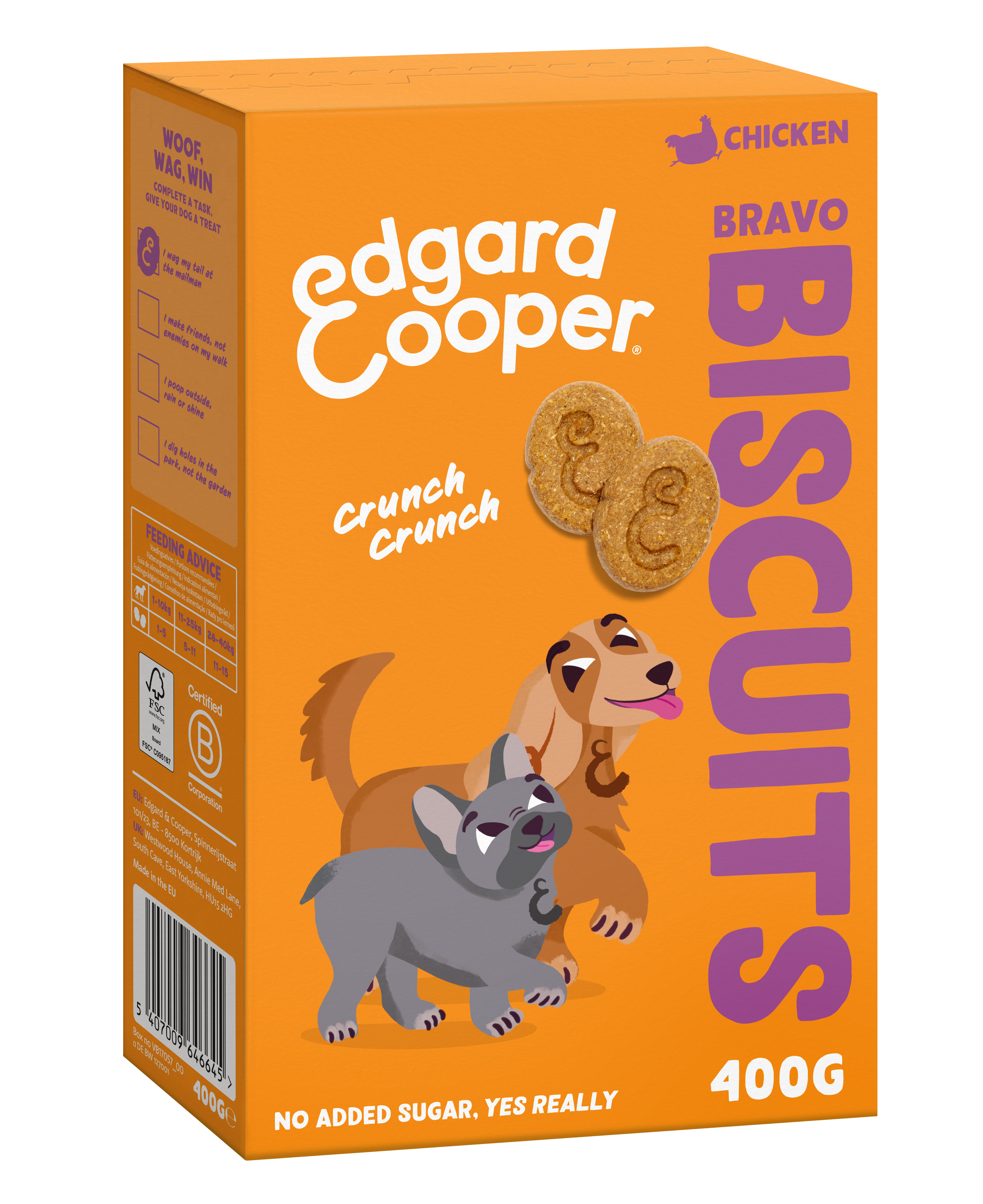 Edgard en Cooper Biscuits Adult - Hondensnack - 400 Gram - Kip Edgard en Cooper Biscuits Adult - Hondensnack - 400 Gram - Kip